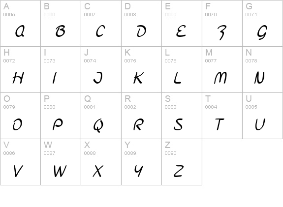 SF Burlington Script Bold uppercase A-Z preview