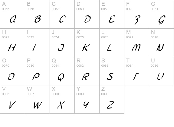 SF Burlington Script Bold Italic uppercase A-Z preview