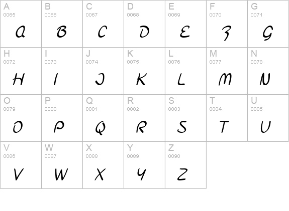 SF Burlington Script SC Bold uppercase A-Z preview