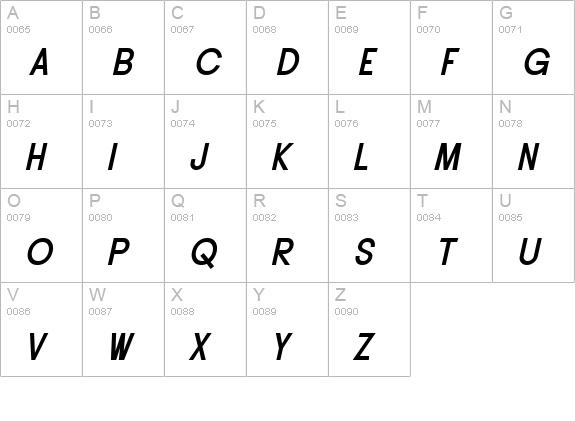 SF Buttacup Lettering Bold Oblique uppercase A-Z preview