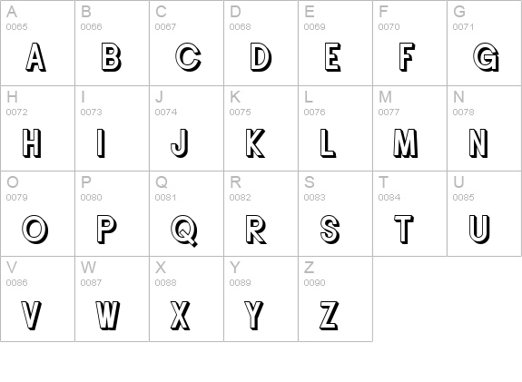 SF Buttacup Lettering Shaded uppercase A-Z preview