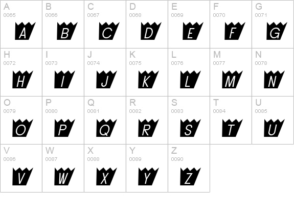 SF Buttacup Oblique uppercase A-Z preview
