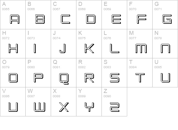 SF Chromium 24 uppercase A-Z preview