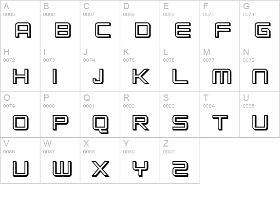 SF Chromium 24 Bold uppercase A-Z preview
