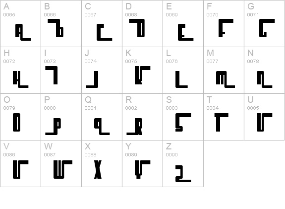 SF Cosmic Age Bold uppercase A-Z preview