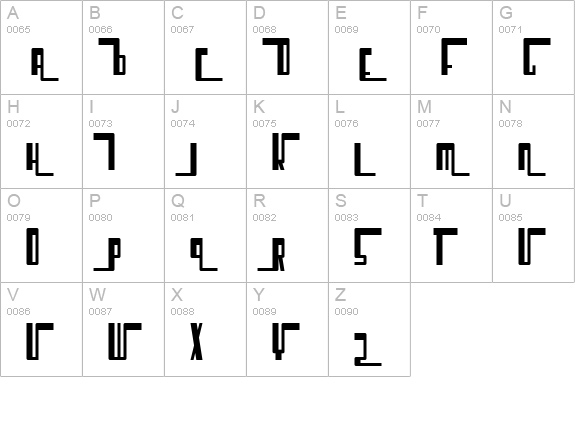 SF Cosmic Age Condensed uppercase A-Z preview