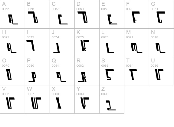 SF Cosmic Age Condensed Oblique uppercase A-Z preview