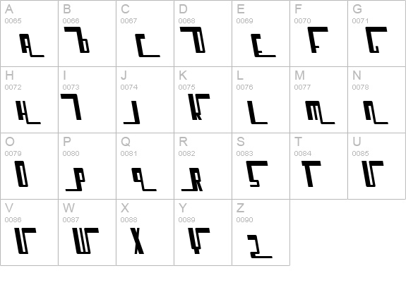 SF Cosmic Age Oblique uppercase A-Z preview