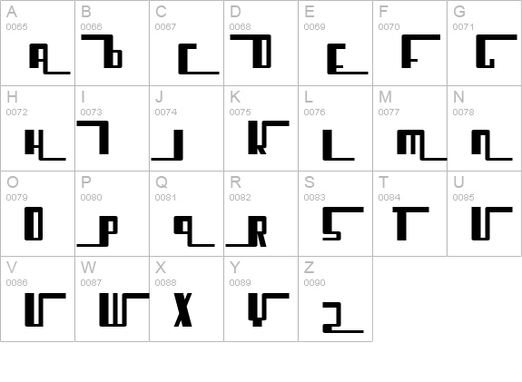 SF Cosmic Age Upright uppercase A-Z preview
