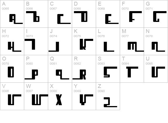SF Cosmic Age Upright Bold uppercase A-Z preview