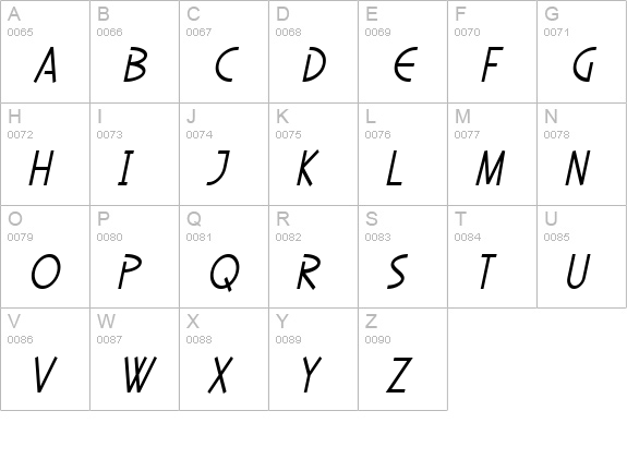 SF Diego Sans Condensed Oblique uppercase A-Z preview