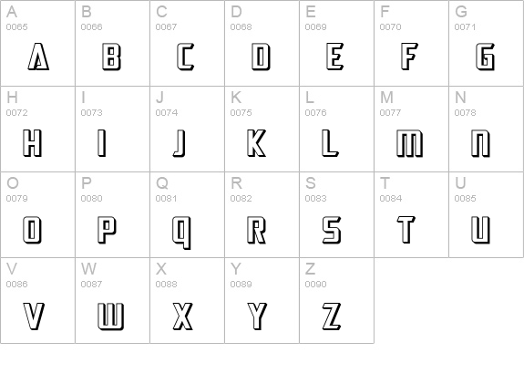 SF Electrotome Shaded uppercase A-Z preview