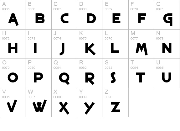 SF Espresso Shack Bold uppercase A-Z preview
