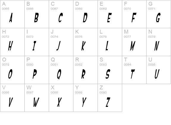 SF Ferretopia Oblique uppercase A-Z preview