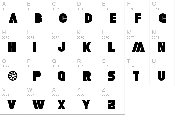 SF Fortune Wheel uppercase A-Z preview