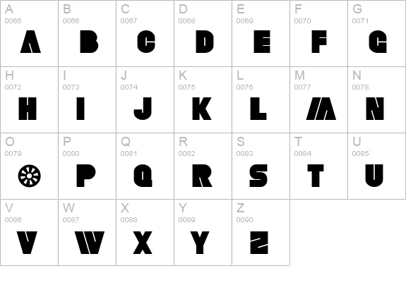 SF Fortune Wheel Bold uppercase A-Z preview