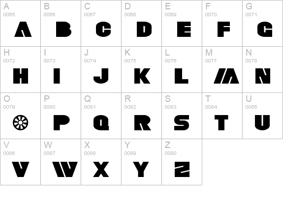 SF Fortune Wheel Extended uppercase A-Z preview