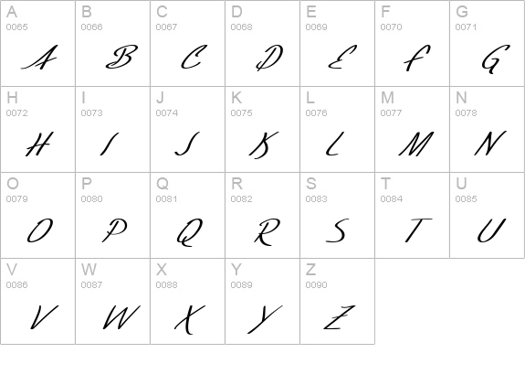 SF Foxboro Script Extended Italic uppercase A-Z preview
