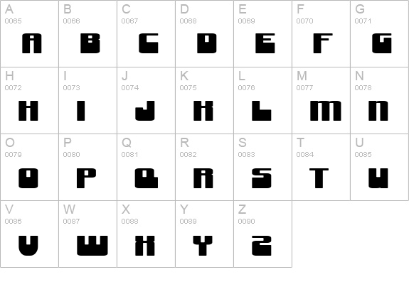 SF Groove Machine ExtUpright uppercase A-Z preview
