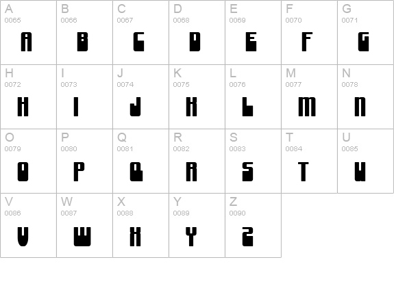 SF Groove Machine Upright uppercase A-Z preview