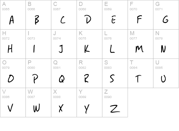 SF Grunge Sans uppercase A-Z preview
