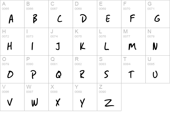 SF Grunge Sans Bold uppercase A-Z preview
