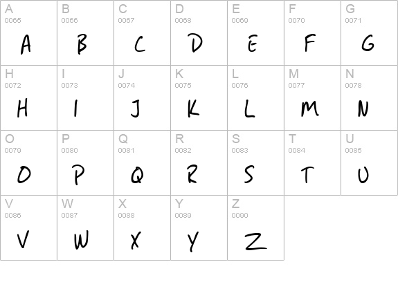 SF Grunge Sans SC uppercase A-Z preview