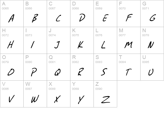 SF Grunge Sans SC Italic uppercase A-Z preview