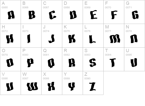 SF Hallucination Extreme uppercase A-Z preview