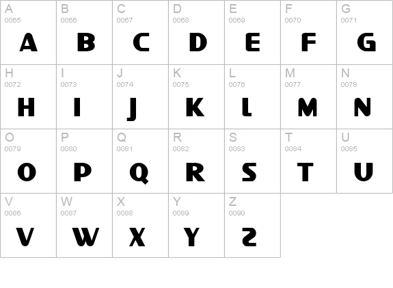 SF Intellivised uppercase A-Z preview