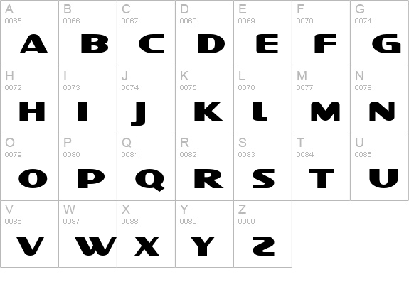 SF Intellivised Extended uppercase A-Z preview