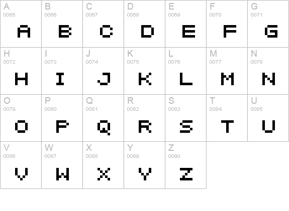 SF Intermosaic uppercase A-Z preview
