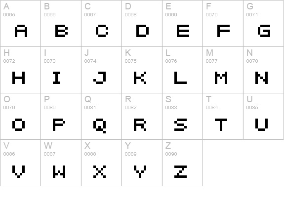 SF Intermosaic B uppercase A-Z preview