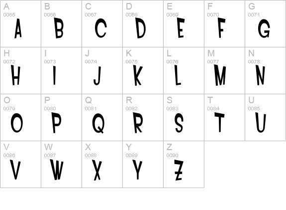 SF Intoxicated Blues Bold uppercase A-Z preview