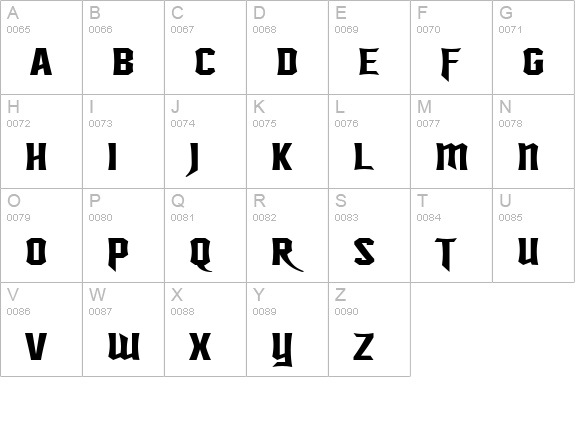 SF Ironsides Extended uppercase A-Z preview
