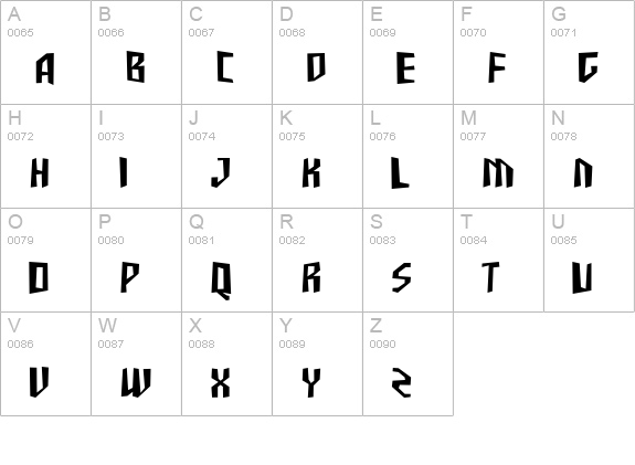 SF Junk Culture Condensed uppercase A-Z preview