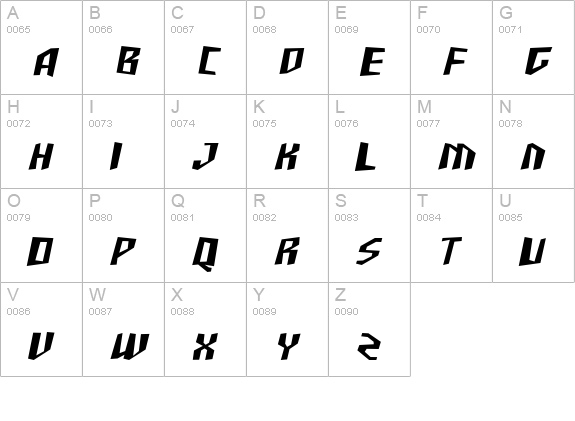 SF Junk Culture Oblique uppercase A-Z preview