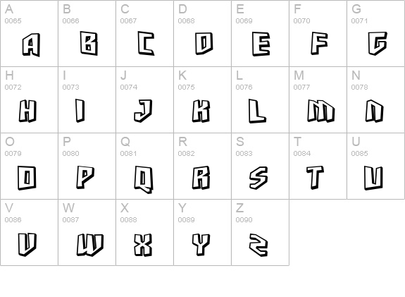 SF Junk Culture Shaded uppercase A-Z preview