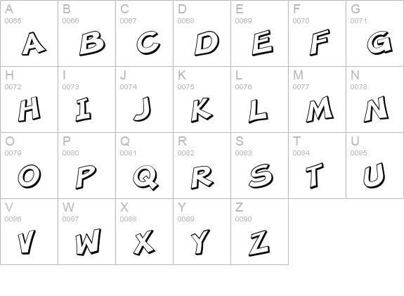 SF Minced Meat Shaded uppercase A-Z preview