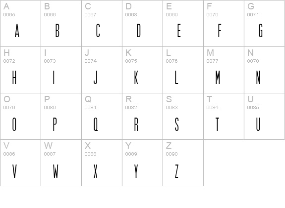 SF Movie Poster uppercase A-Z preview
