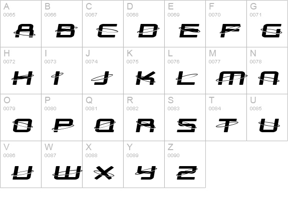 SF Outer Limits Extended uppercase A-Z preview