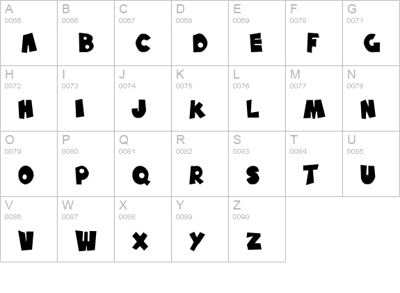 SF Pale Bottom uppercase A-Z preview
