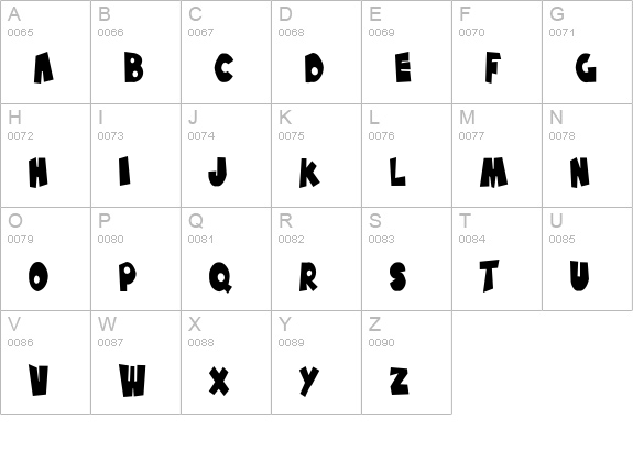 SF Pale Bottom Condensed uppercase A-Z preview