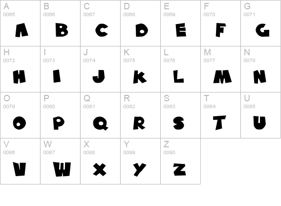 SF Pale Bottom Extended uppercase A-Z preview