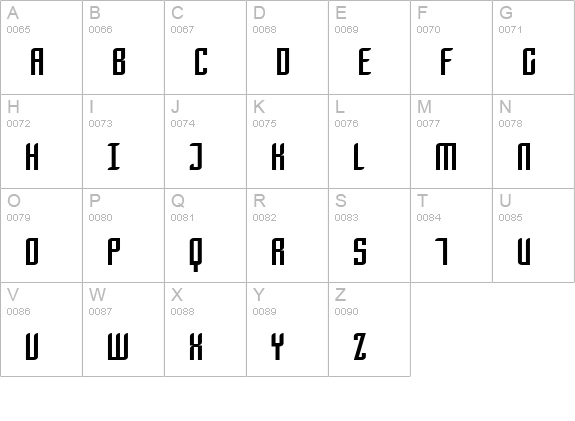 SF Piezolectric uppercase A-Z preview