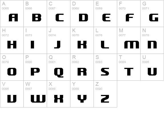 SF Quartzite Bold uppercase A-Z preview
