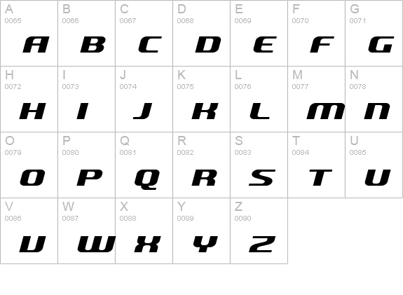 SF Quartzite Extended Oblique uppercase A-Z preview
