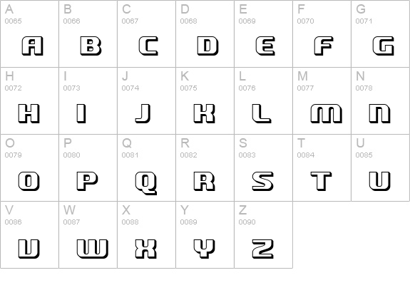 SF Quartzite Shaded uppercase A-Z preview