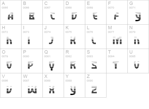 SF Retroesque FX uppercase A-Z preview