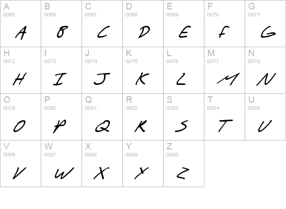 SF Scribbled Sans Bold Italic uppercase A-Z preview